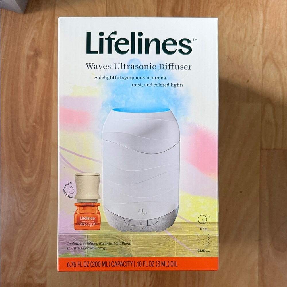 Waves Ultrasonic Diffuser - White